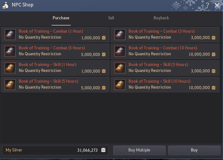 black desert training books